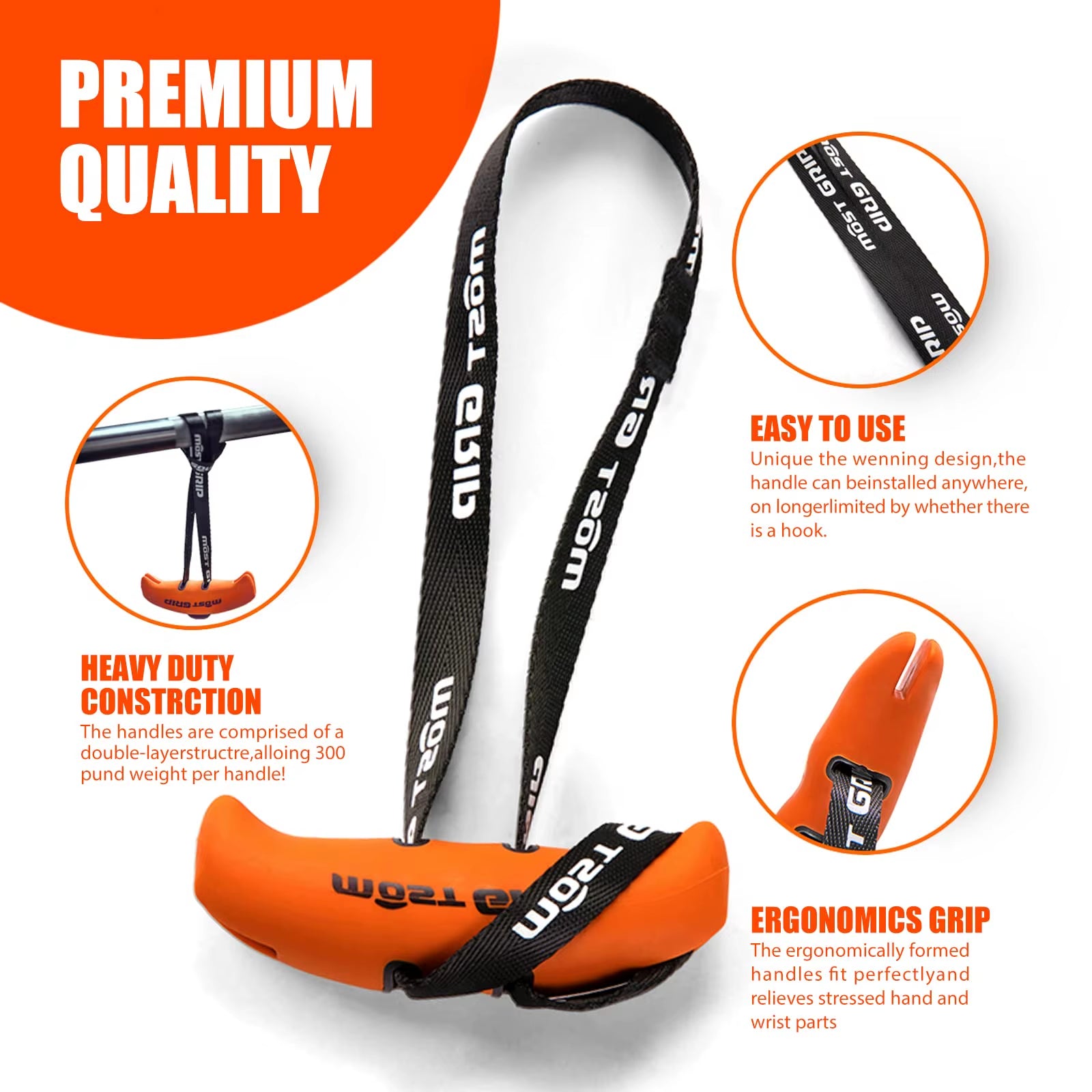 Pull up Handles Grips Gym Training Fitness Grip Resistance Band Handles Face Pull, Rowing, Lat Pulldown ,Barbells for Home Gym