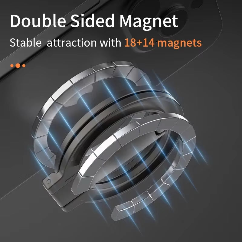 Foldable Double Sided Magnetic Phone Holder for Magsafe Gym Treadmill  Folding Car Holder Magnetic Smartphone Stand