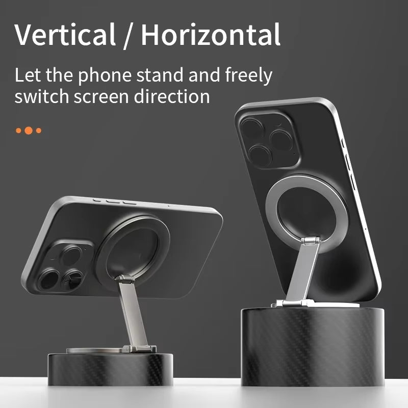 Foldable Double Sided Magnetic Phone Holder for Magsafe Gym Treadmill  Folding Car Holder Magnetic Smartphone Stand